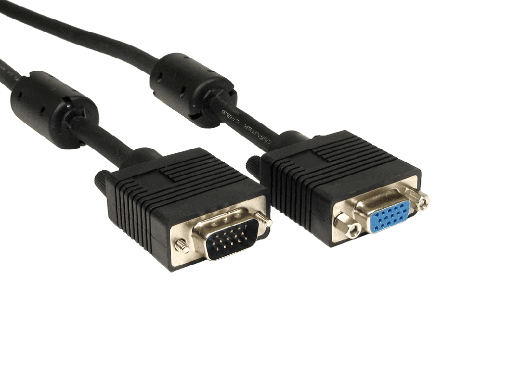 Kabel  S-VGA Transparentny 15pin HD D-SUB 2M Female/Female