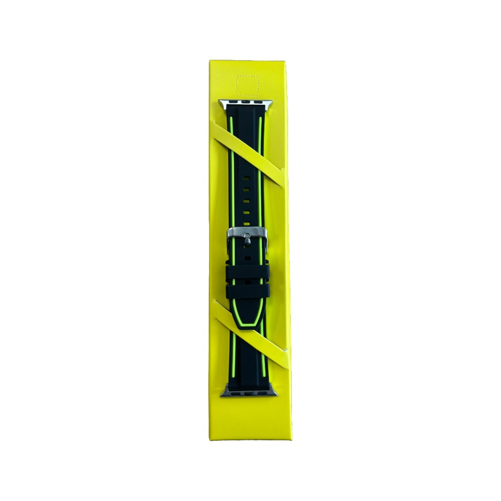 Apple Watch 38mm Strap in Black and Lime Green