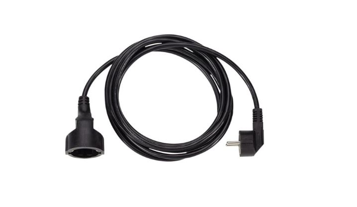 Przedłużka Schuko PVC 5,0m czarna - Przewód zasilający