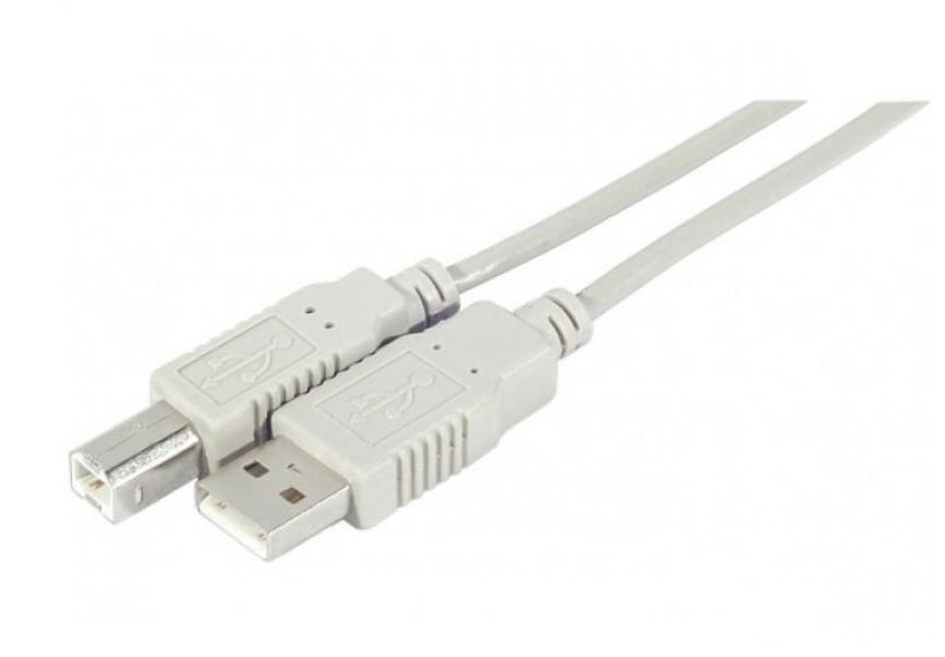 Cordon ECO USB 2.0 A/B Gris 3m
