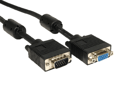 [W250320007] Kabel  S-VGA Transparentny 15pin HD D-SUB 2M Female/Female